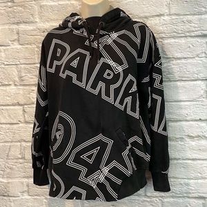 IVY PARK Broken Logo Black White Oversized Hoodie